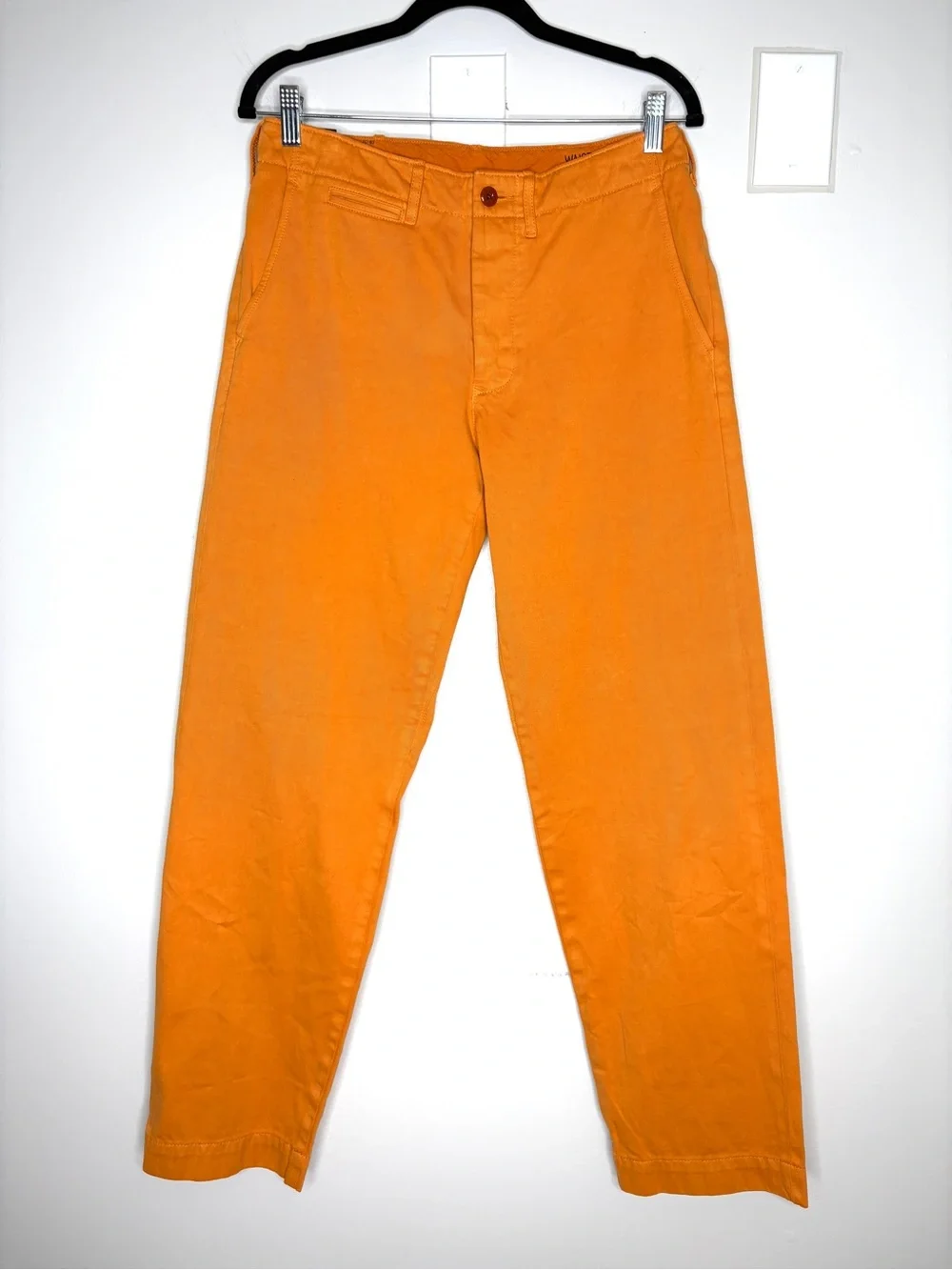 NWT Wallace & Barnes J. Crew Selvedge Officer’s Chino Pants Yellow Size 30 x 32